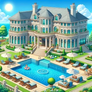 Give me bloxburg mantion, with swimming pool